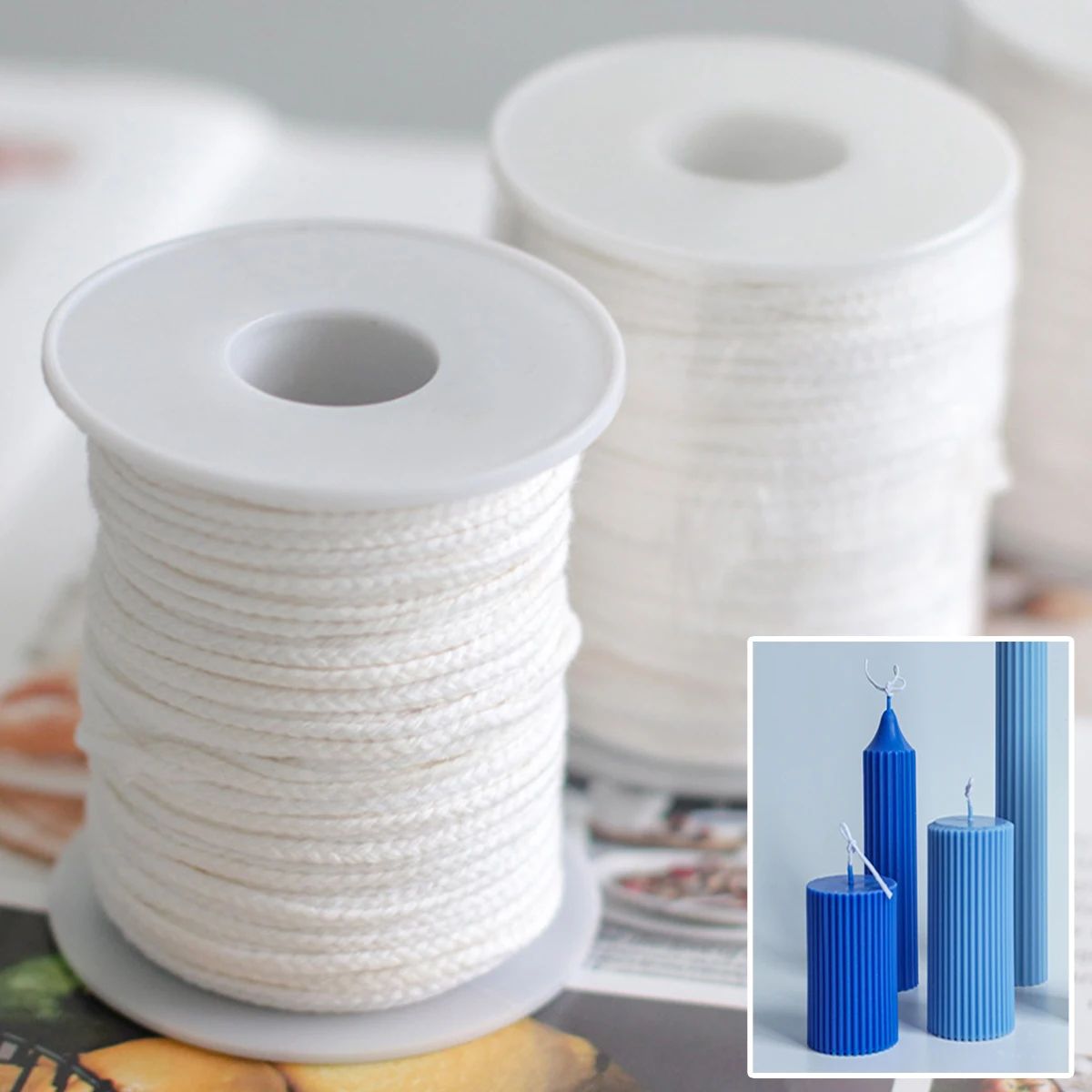 Candle Supplies Bulk - 61 Meters/Roll White Candle Wick Cotton
