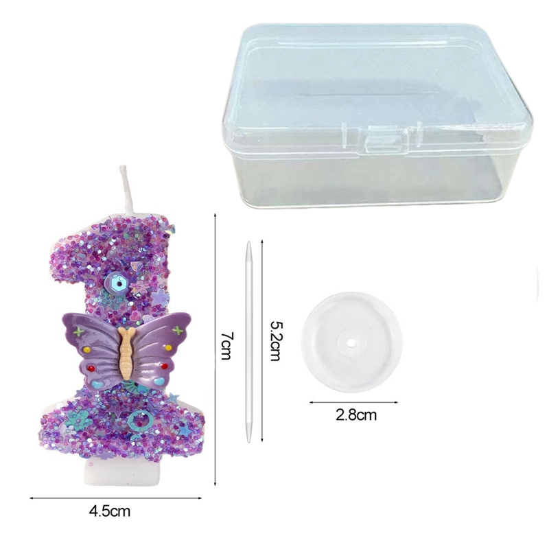 Purple Butterfly Number 0-9 Bi - Candle Supplies Luxury บทวิจารณ์และราคา