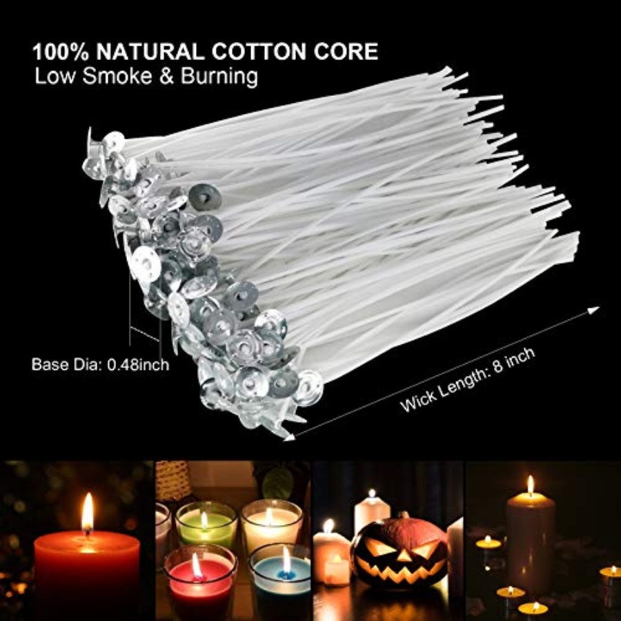 Candle Wicks, 100Pcs 6-Inch Co - Cotton Wick 6 Inch บทวิจารณ์และราคา