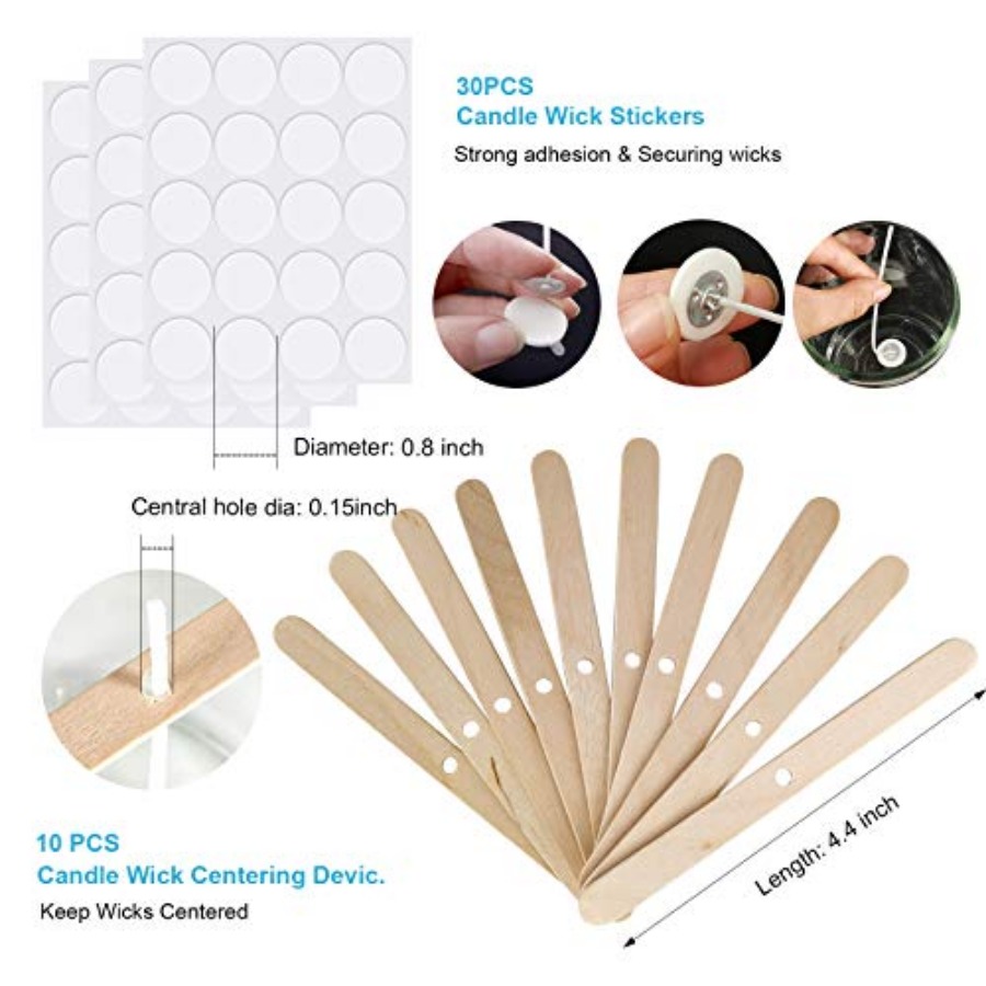 Candle Wicks, 100Pcs 6-Inch Co - Cotton Wick 6 Inch บทวิจารณ์และราคา
