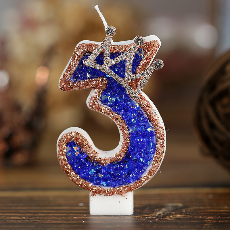 Blue Birthday Numbers Candles  - Candle Supplies Luxury บทวิจารณ์และราคา