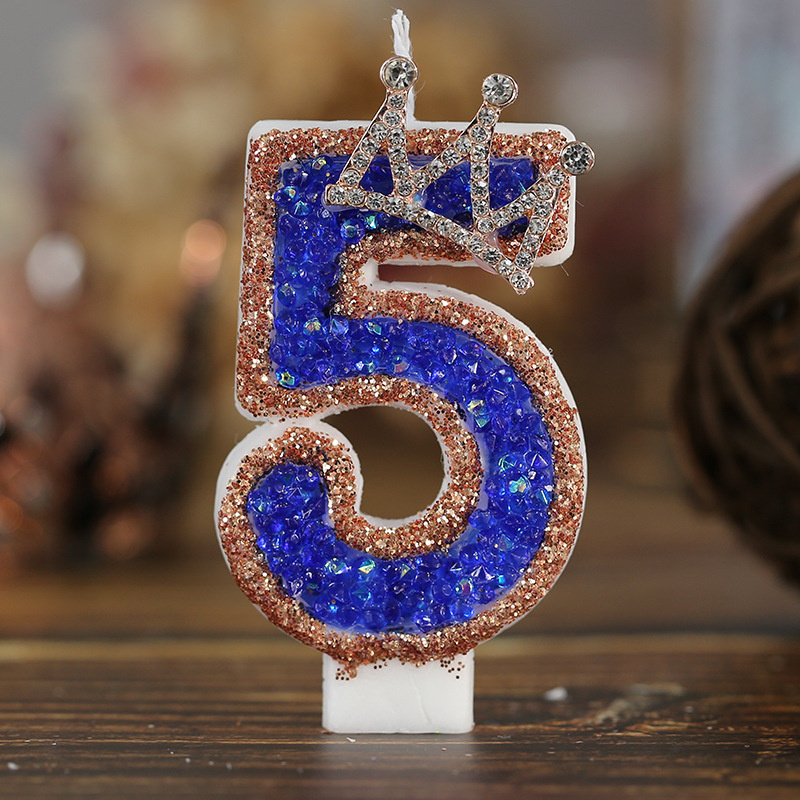 Blue Birthday Numbers Candles  - Candle Supplies Luxury บทวิจารณ์และราคา