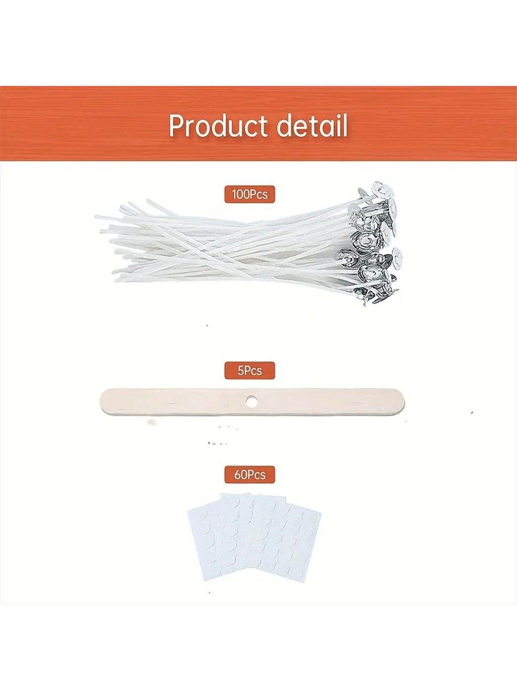 100Pcs Cotton Candle Wick 15cm - Cotton Wick 6 Inch บทวิจารณ์และราคา