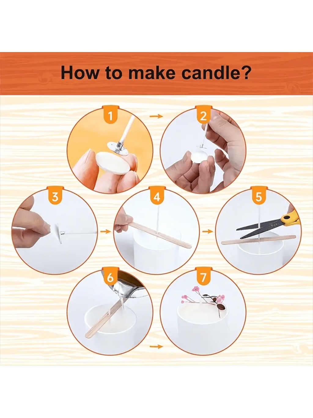 100Pcs Cotton Candle Wick 15cm - Cotton Wick 6 Inch บทวิจารณ์และราคา