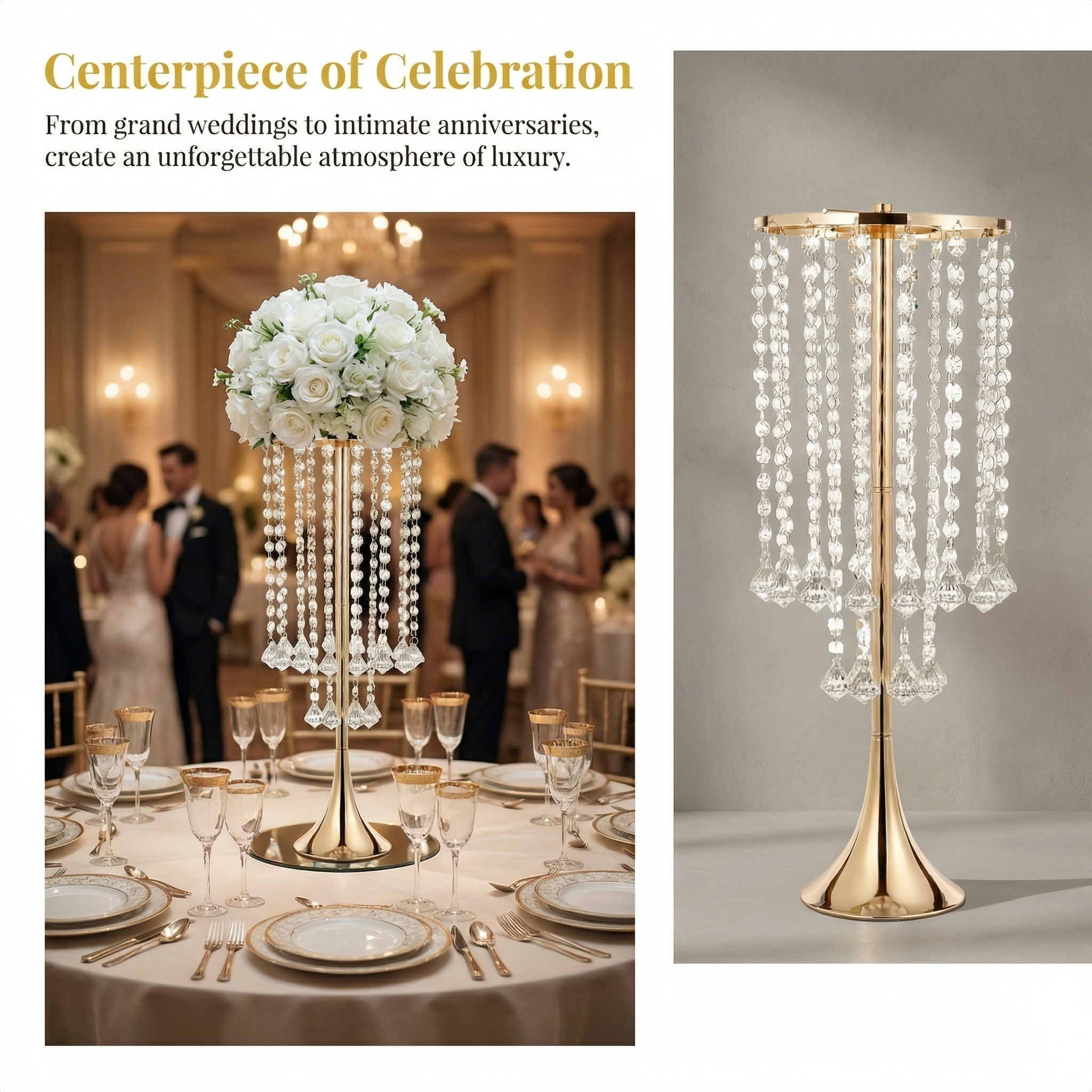 2/10pcs Luxury Crystal Flower  - Candle Supplies Luxury บทวิจารณ์และราคา
