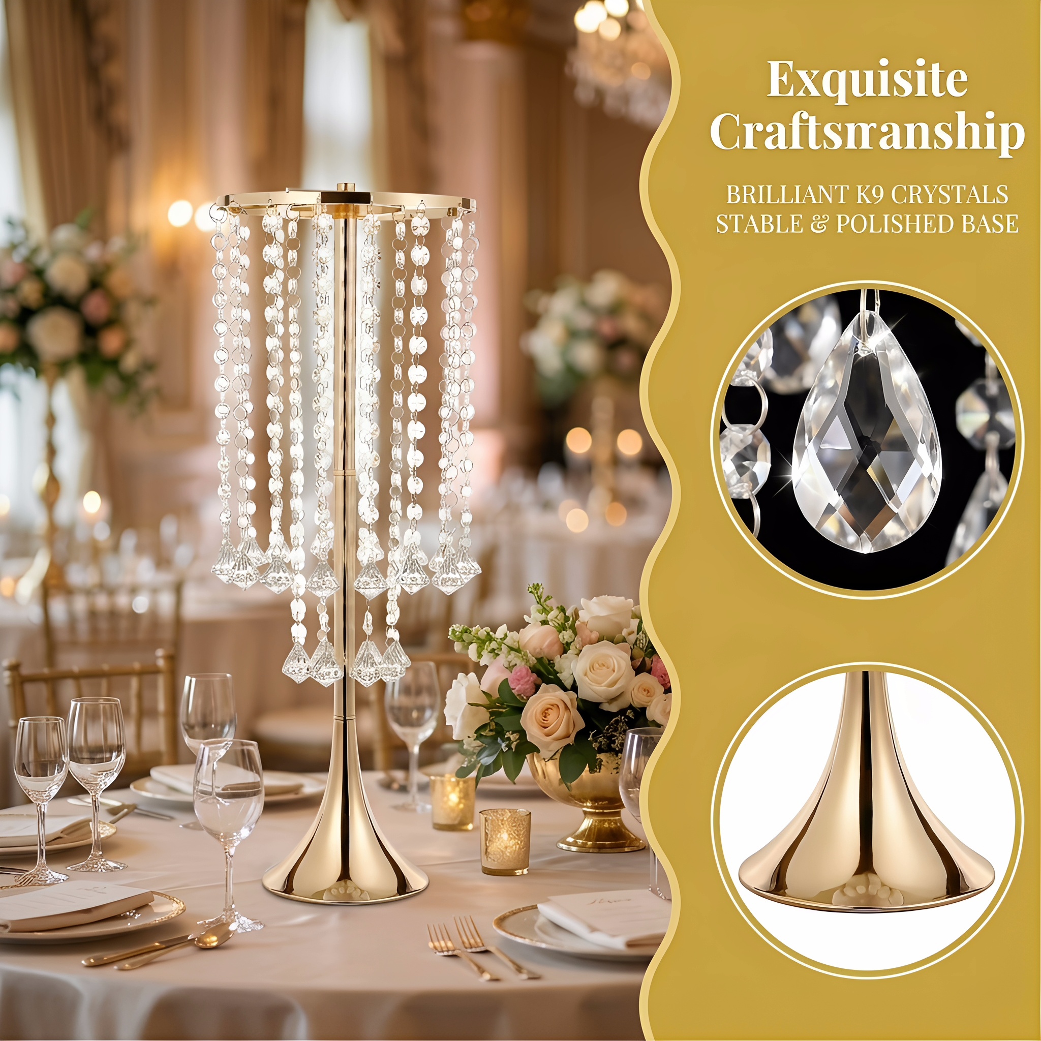 2/10pcs Luxury Crystal Flower  - Candle Supplies Luxury บทวิจารณ์และราคา