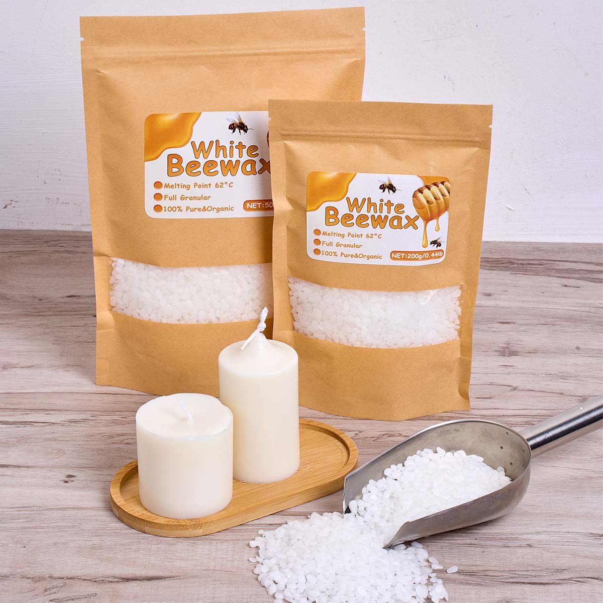 1000g White Beeswax DIY Candle - Candle Supplies Bulk บทวิจารณ์และราคา