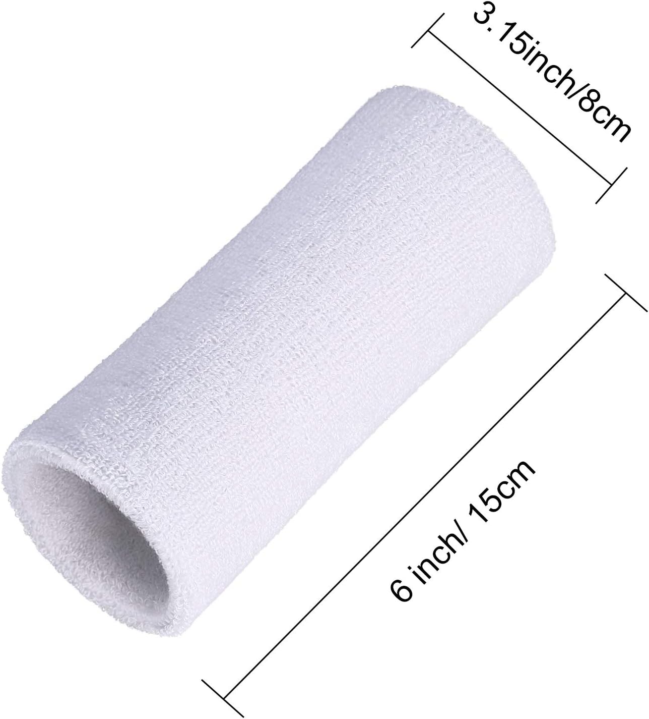 2 Pack 6-Inch Wrist Sweatbands - Cotton Wick 6 Inch บทวิจารณ์และราคา