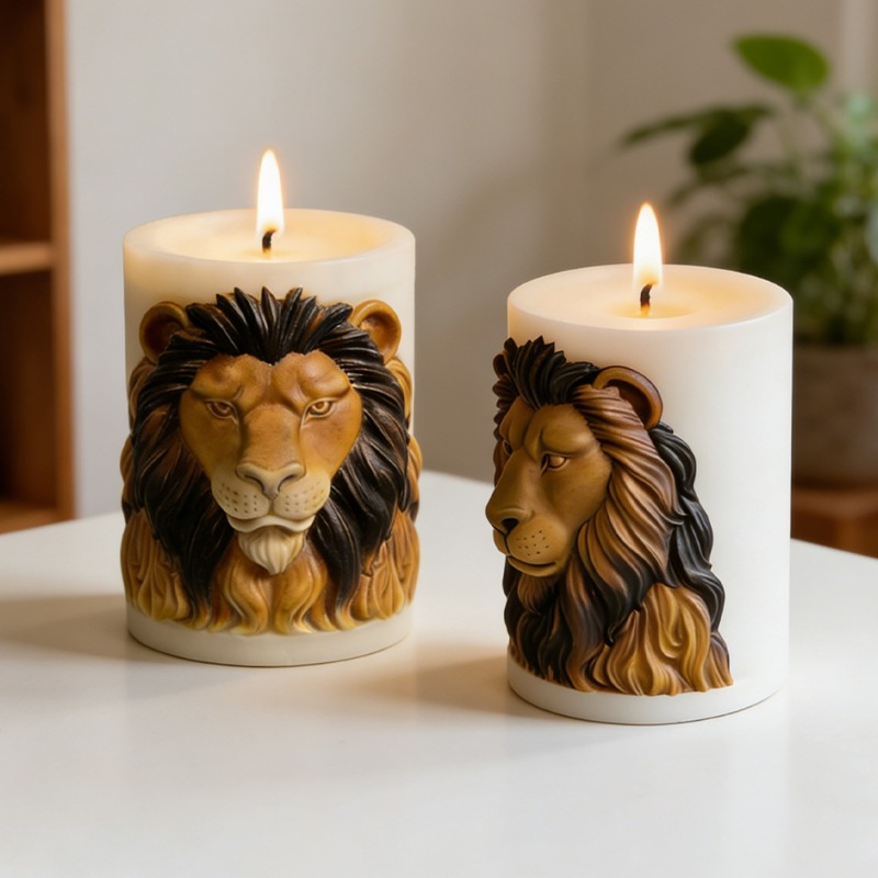 Animals Lion Candle Molds Sili - Candle Supplies Luxury บทวิจารณ์และราคา