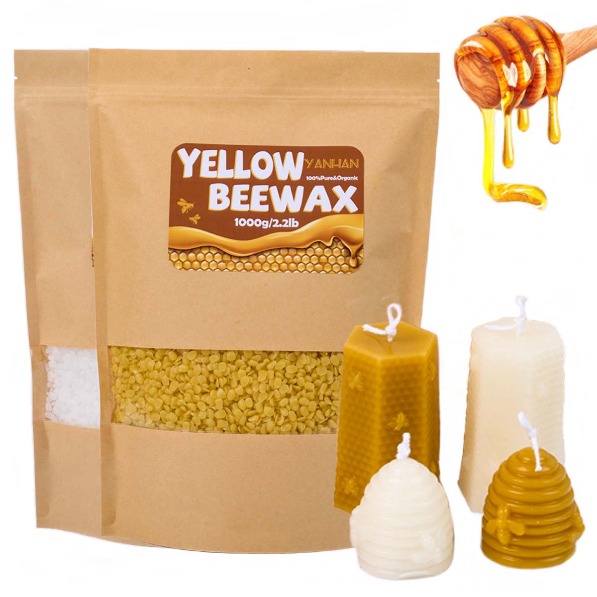 1000g Pure Natural Granular Wh - Candle Supplies Bulk บทวิจารณ์และราคา