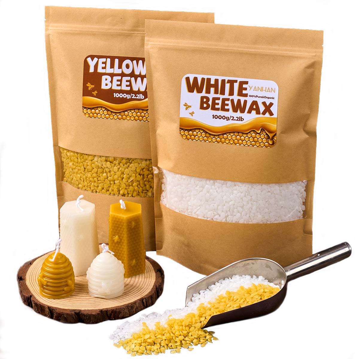 1000g Pure Natural Granular Wh - Candle Supplies Bulk บทวิจารณ์และราคา