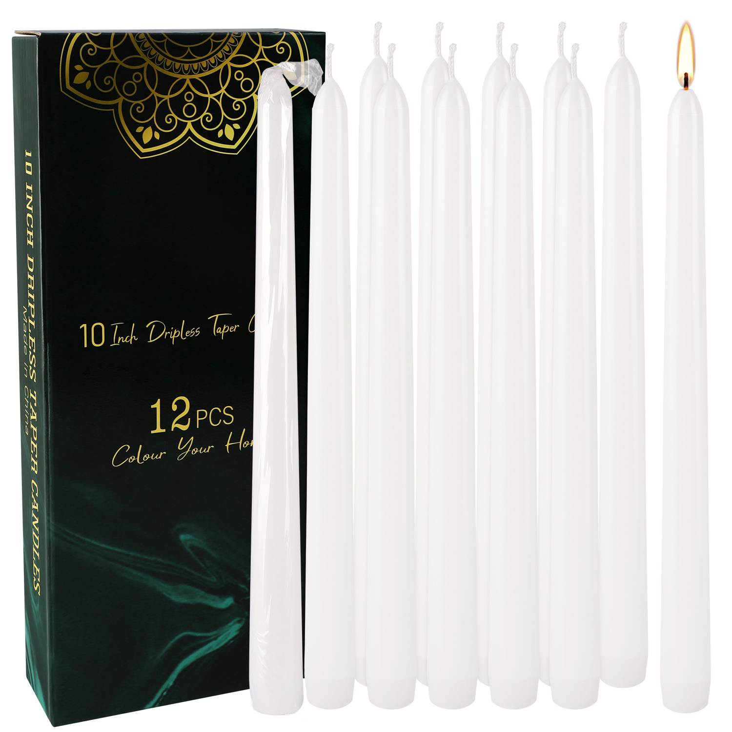 12-Pack of 10inch White Stick  - Candle Supplies Bulk บทวิจารณ์และราคา