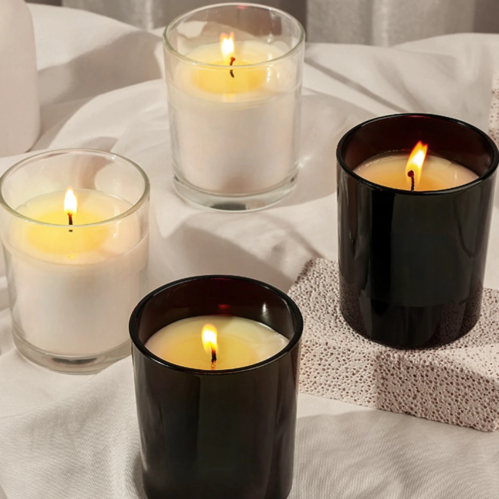 Luxury Glass Candle Jar Black  - Candle Supplies Luxury บทวิจารณ์และราคา